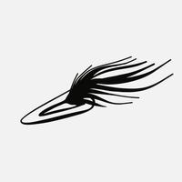 Modern barrette and hairpin With feathers print on the white background vector illustration