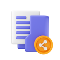 3d folder icon illustration png