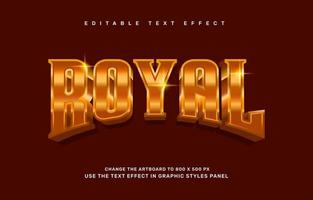 Gold Royal editable text effect template vector