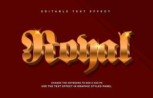 Gold elegant Royal editable text effect template vector