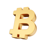 3d bitcoin cryptocurrency icon illustration png