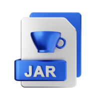 3d jar file icon illustration png