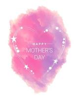 Happy Mothers day card. Concept illustration with stars, heart. vector