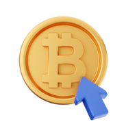 3d bitcoin cryptocurrency icon illustration png