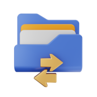 3d folder icon illustration render png