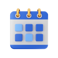 3d calendario icona illustrazione png