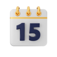 3d calendar icon illustration render png