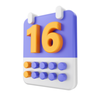 3d calendario icono ilustración png