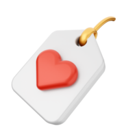 3d valentines day icon illustration love heart render png