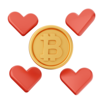 3d Bitcoin Kryptowährung Symbol Illustration png