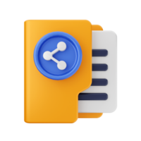 3d folder file icon illustration png