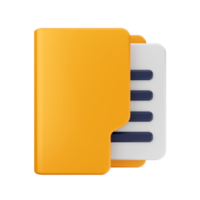 3d folder file icon illustration png