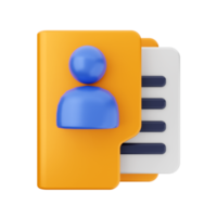 3d folder file icon illustration png