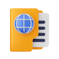 3d folder file icon illustration png