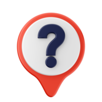 3d frequently asked questions icon illustration render png