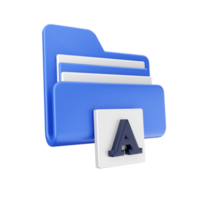 3d folder icon file illustration png