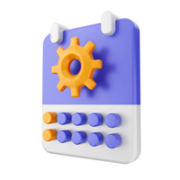 3d calendar icon illustration png