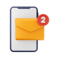 3d notification icon illustration png