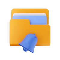 3d folder file icon illustration png