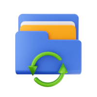 3d folder file icon illustration png