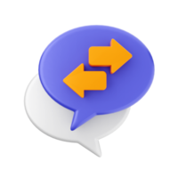 3d chat chatting icon png