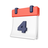 3d calendar icon illustration png