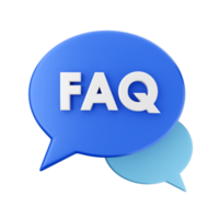 3d frequently asked questions icon illustration render png