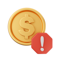 3d Geld Münze Dollar Symbol Illustration png