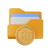 3d folder icon illustration render png