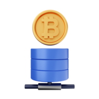 3d bitcoin criptomoneda icono ilustración png