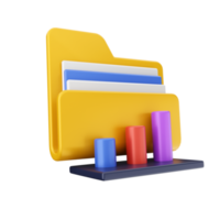 3d folder file icon illustration png