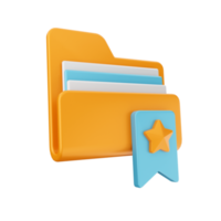 3d folder file icon illustration png