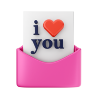 3d valentines day icon illustration love heart render png