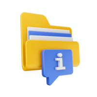 3d folder file icon illustration png