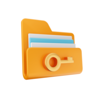 Ilustración de icono de archivo de carpeta 3d png