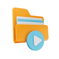 3d folder file icon illustration png