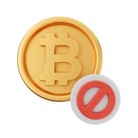 3d Bitcoin Kryptowährung Symbol Illustration png