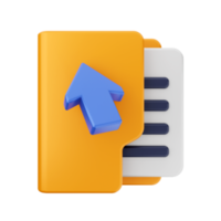 3d folder file icon illustration png