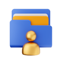 3d file folder icon illustration png