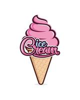 vector de diseño de logotipo de helado