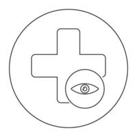 oftalmología vector lineal icono.aislado en blanco antecedentes