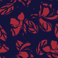 Red Abstract Floral Seamless Pattern Design vector