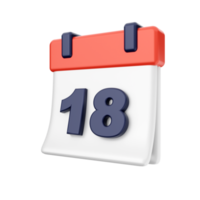 3d calendario icono ilustración png