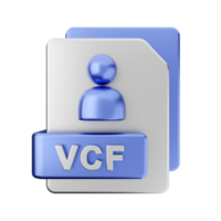 3d vcf file icon illustration png