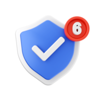 3d notification icon illustration png