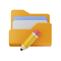 3d file folder icon illustration png