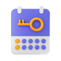 3d calendario icono ilustración png