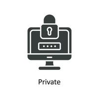 Private Vector Solid Icons. Simple stock illustration stock