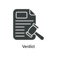 Verdict Vector Solid Icons. Simple stock illustration stock