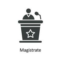 Magistrate Vector Solid Icons. Simple stock illustration stock